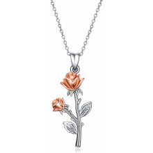 Olivie Romantický strieborný náhrdelník ruža 5354