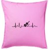EKG husle - Vankúš 50x50 - 50x50 - Iba poťah ( Ružová )