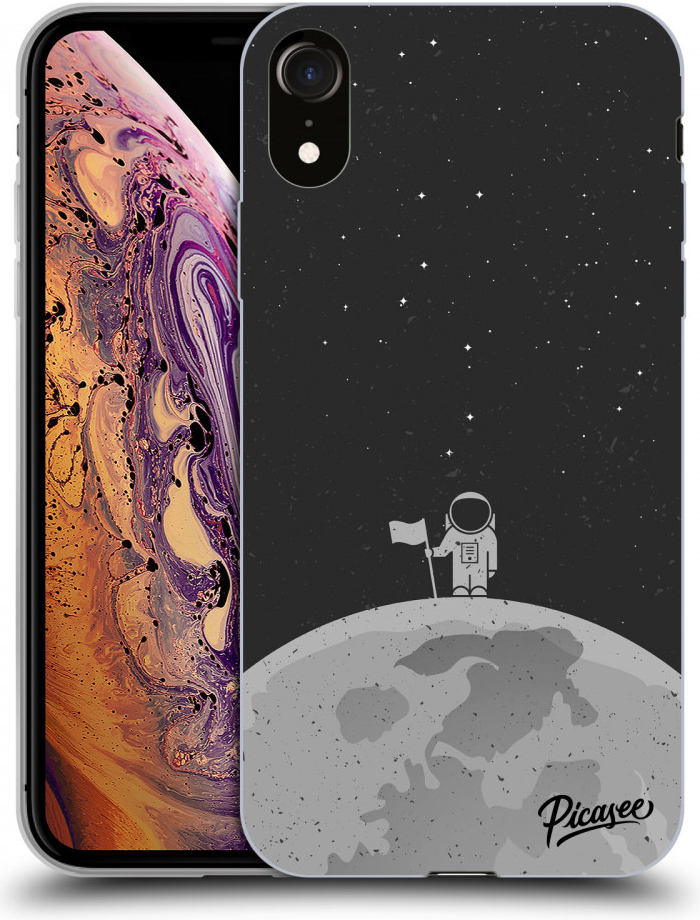Púzdro Picasee silikónové Apple iPhone XR - Astronaut čierne