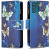 Peňaženkové 3D puzdro ZIPPER na Motorola Moto G42 - Zlatý motýľ