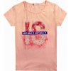 Dievčenské tričko - KUGO K778, lososové Farba: Lososová, Veľkosť: 164