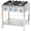 Plynový sporák, 4 horákový (2x5+2x7), montovaný, 800x700x850 mm, 24,0 kW, G20 | STALGAST, 978531
