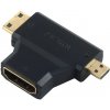 Adapter HDMI female to mini HDMI male + micro HDMI male