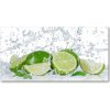 Fotoobraz na skle Limetky a voda 100x50 cm