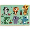Dřevěné vkládací puzzle - zvířátka ze ZOO (Dřevěné hračky od firmy DJECO)