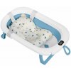 Ricokids RK-287 Skladacie detské vanička s teplomerom a vložkou, bielo-modrá