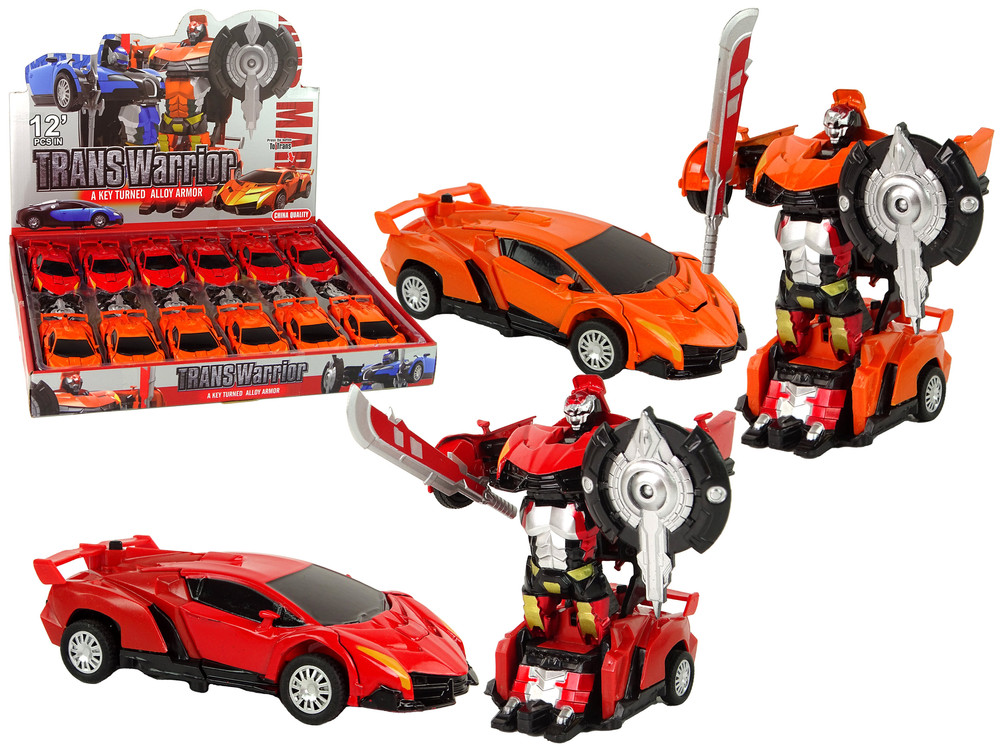 Lean Toys Súprava 2v1 Transformer – červený, oranžový