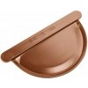 Čelo žľabové polkruhové pozink KJG - farebný - RAL 8004 Medeno hnedá - 200 mm (šírka žľabu 80 mm)