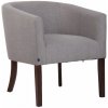 Design Shop Nemea drevené nohy antik tmavé látka sivá