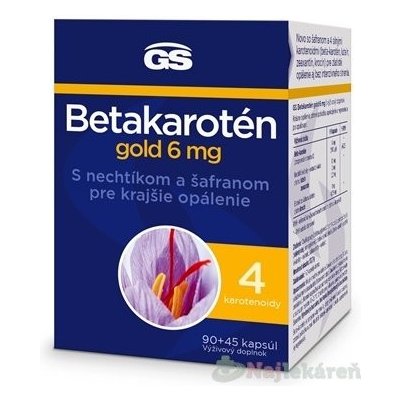 GS Betakarotén gold 6 mg s nechtíkom a šafranom 90+45 (135 ks)