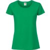 Fruit of the Loom Tričko Lady-Fit Iconic 195 T, krátký rukáv, dámské COT-16142452002 M Zelená kelly