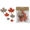 Dekorácia javorový list, 18 ks D6583
