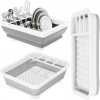 Silikónový odkvapkávač na riad a príbory - skladací, sivobiely
