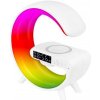 LED stolová lampa 3W 420lm RGB Nabíjateľná herná indukčná nabíjačka Reproduktor BlueTooth Vypínač biely Masterled