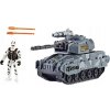 Interaktívny strieľací tank s figúrkou vojaka - zábava pre malých generálov