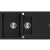 Mexen Matias - drez granitový 90,0x50,5cm, 1,5-komorový, čierna, 6502901505-77