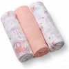 BABYONO Plienky mušelínové Super Soft 3 ks - Peach, 70x70 cm