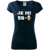 Je mi 60 pivo - Dámske tričko Pure - XS ( Tmavomodrá (veľmi tmavá - skoro čierna) )