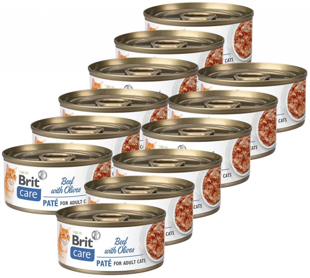 Brit Care Cat Beef with Olives 12 x 70 g