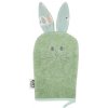 EKO žínka bavlnená s uškami Bunny Olive green 20x15 cm
