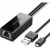 Ugreen UGREEN 30985 síťový adaptér Micro USB na RJ45 pro TV klíčenky a Chromecasty (černý)