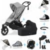 Set 10v1 Cybex Avi Spin Fog Grey 2024+vanička Cot S Moon Black+autosedačka Cybex+ISOFIX+adaptéry+pláštenky+ochranná sieť+madlo