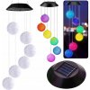 Solárne LED záhradné lampy Zvonkohry Guľa Farebné 70cm