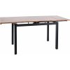 Signal Jedálenský stôl rozkladací GD-017 VINTAGE čierny mat/orech vintage drevo 110-170 cm x 75 cm x 74 cm