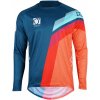 Motokrosový dres YOKO VIILEE modro / oranžový / modrý XL (Vysoce prodyšný dres s extra ventilačními mřížkovými panely.)