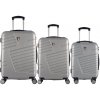 Sada cestovních kufrů TUCCI Boschetti T-0278/3 ABS - stříbrná - 96 L / 62 L + 35% EXPANDER / 36 L