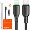 Kábel McDodo USB typ C - Apple Lightning 1,2 m, čierny