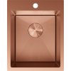 Mexen Solix, 1-komorový nerezový drez 400 x 500 mm, brúsená meď, vzor voština, 6406401000-65HC