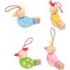 Bigjigs Toys Dřevěná píšťalka ptáček modrá