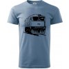 Vlak 753 - Klasické pánske tričko vyššej gramáže - 3XL ( Denim )