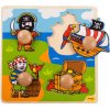 Bigjigs Toys Vkladacie puzzle Piráti