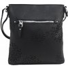 Bella Belly crossbody dámska kabelka v kvetovanom dizajne 5432-BB čierna
