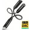AXAGON ADA-HCPD, USB-C na 3,5 mm jack - Hi-Res DAC audio adaptér, 384 kHz/32bit, stereo, PD 60W 3A