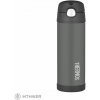 Thermos Detská termoska so slamkou, 470 ml, čierna