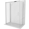 Mexen Omega, 3-stenný sprchovací kút s posuvnými dverami 140 (dvere) x 80 (stena) cm, 8mm číre sklo, chrómový profil, 825-140-080-01-00-3S