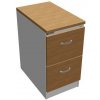 Dvojzásuvková kartotéková skriňa OP, 41,6x73,5x64 cm, dub/sivá - 1 kus - 1 KS - 2 - kartotéková - 416x735x640 mm - Office Pro - 64 cm - 41.6 cm - 73.5 cm - dub/sivá OFFICE PRO