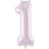 PartyDeco Fóliový balón narodeninové číslo 1 svetlofialový 72 cm