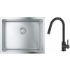 Súprava nerezový drez Grohe K700 31574SD1, kuchynská batéria Oltens Litla 35204300