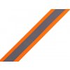 Reflexná páska šírka 20 mm na tkanine - 2 m 2 oranžová