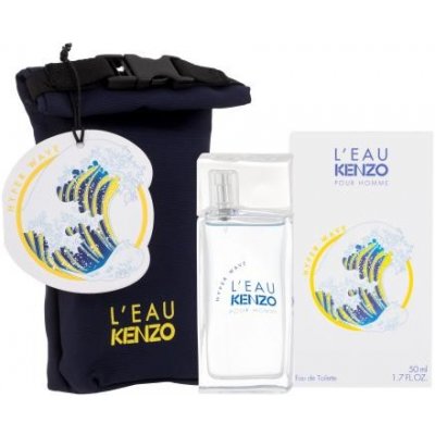 KENZO L´Eau Kenzo Pour Homme Hyper Wave darčekový set toaletná voda 50 ml + vodoodolný vak pre mužov