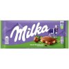 Milka Mliečna čokoláda z alpského mlieko s celými lieskovými orechami 100 g