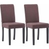 Design-Shop Jedálenská stolička Inn (SET 2 ks) - látka, nohy čierne - Hnedá