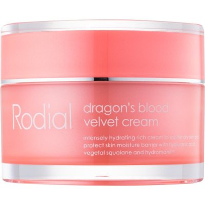 Rodial Dragon's Blood Velvet Cream pleťový krém s kyselinou hyaluronóvou pre suchú pleť 50 ml
