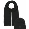 Jack&Jones Pánska sada - čiapka a šál JACDNA 12102728 Black