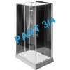AQUALINE - GRANVIK sprchovací box 800x1200x2180 komponent 3/4 zadné tmavé sklo 19-120-09-12-00