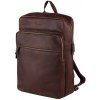 BURKELY Kožený batoh na notebook UNISEX Burkely Leonardo hnedý